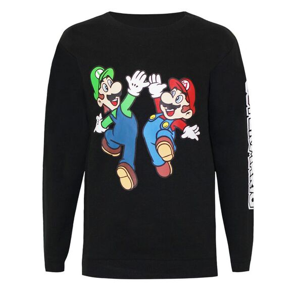 Super Mario Boys Luigi Sweatshirt / Black